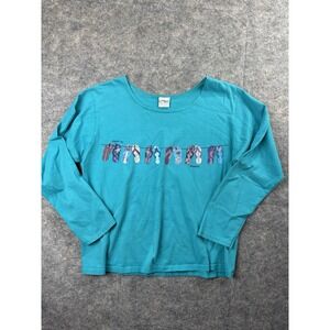 Crazy Shirts T Shirt Women's M Hawaii Flip Flop Graphic Long Sleeve Y2K Coastal